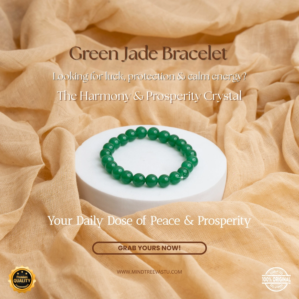 Green Jade Bracelet for Luck, Positivity & Emotional Balance
