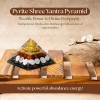 Laxmi Yantra Pyramid with Free Square Raw Selenite Plate