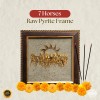 7 Horses Raw Pyrite Frame - Vastu Success & Wealth Frame